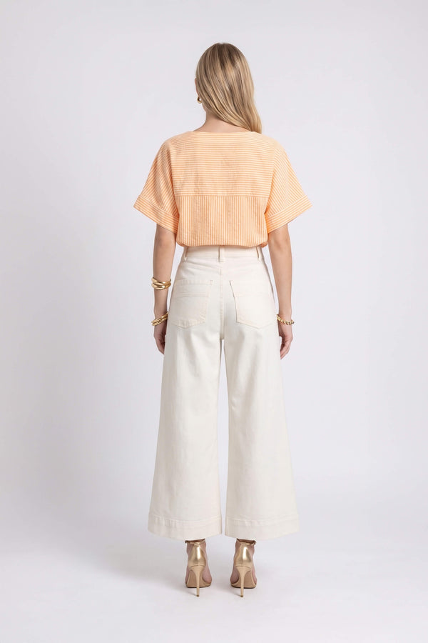Valeria High-Waist Wide-Leg Pantalón 731147 HUE