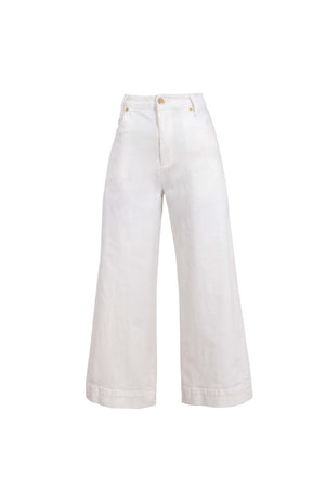 Renata High-Waist Wide-Leg Pantalón 731148 BCO