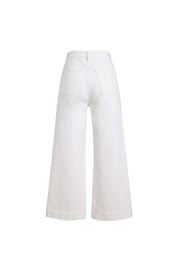 Renata High-Waist Wide-Leg Pantalón 731148 BCO