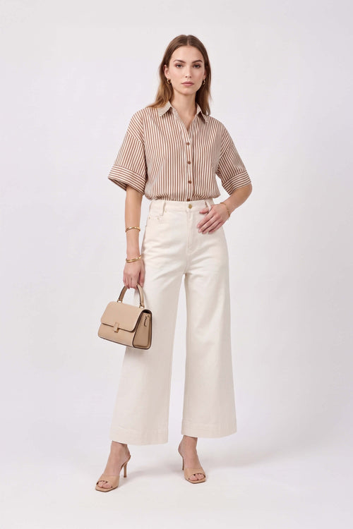 Renata High-Waist Wide-Leg Pantalón 731148 HUE