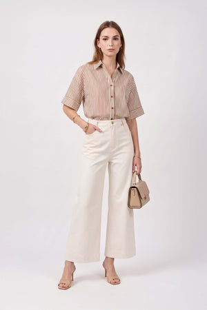 Renata High-Waist Wide-Leg Pantalón 731148 HUE