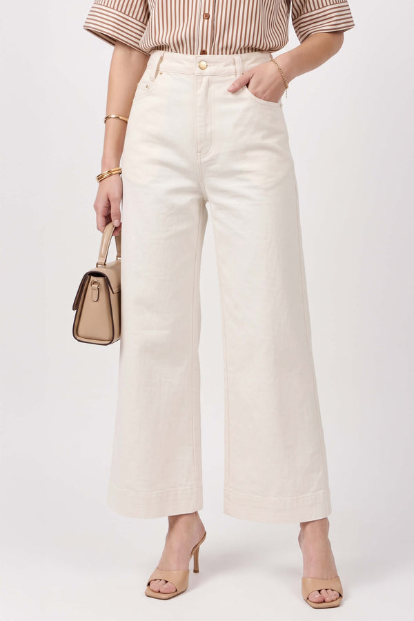Renata High-Waist Wide-Leg Pantalón 731148 HUE