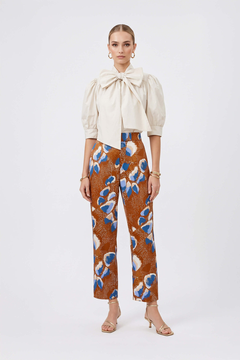 Romina Abstract Print Straight-Leg Pantalón 731174 LAD