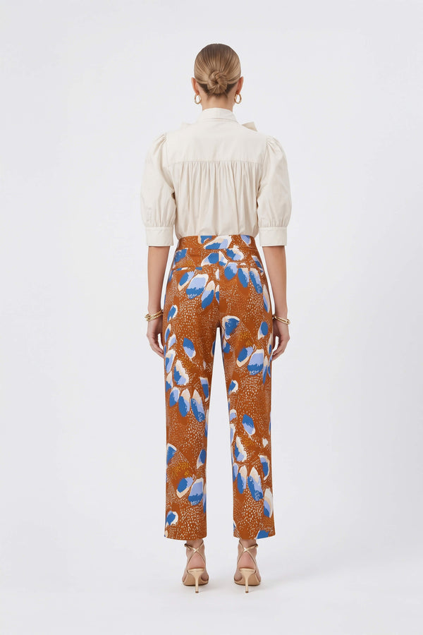 Romina Abstract Print Straight-Leg Pantalón 731174 LAD