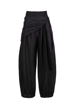 Amalia Drape Tie-Front Harem Pantalón 731180 NEG