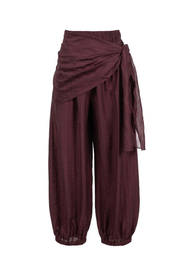 Amalia Drape Tie-Front Harem Pantalón  731180 PAS