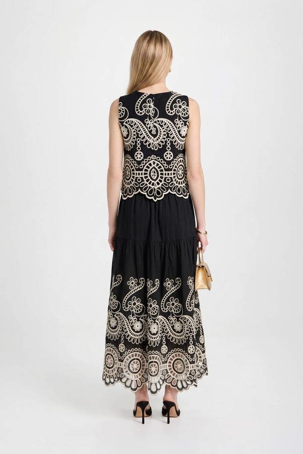 Nadia Eyelet Embroidered Maxi Skirt