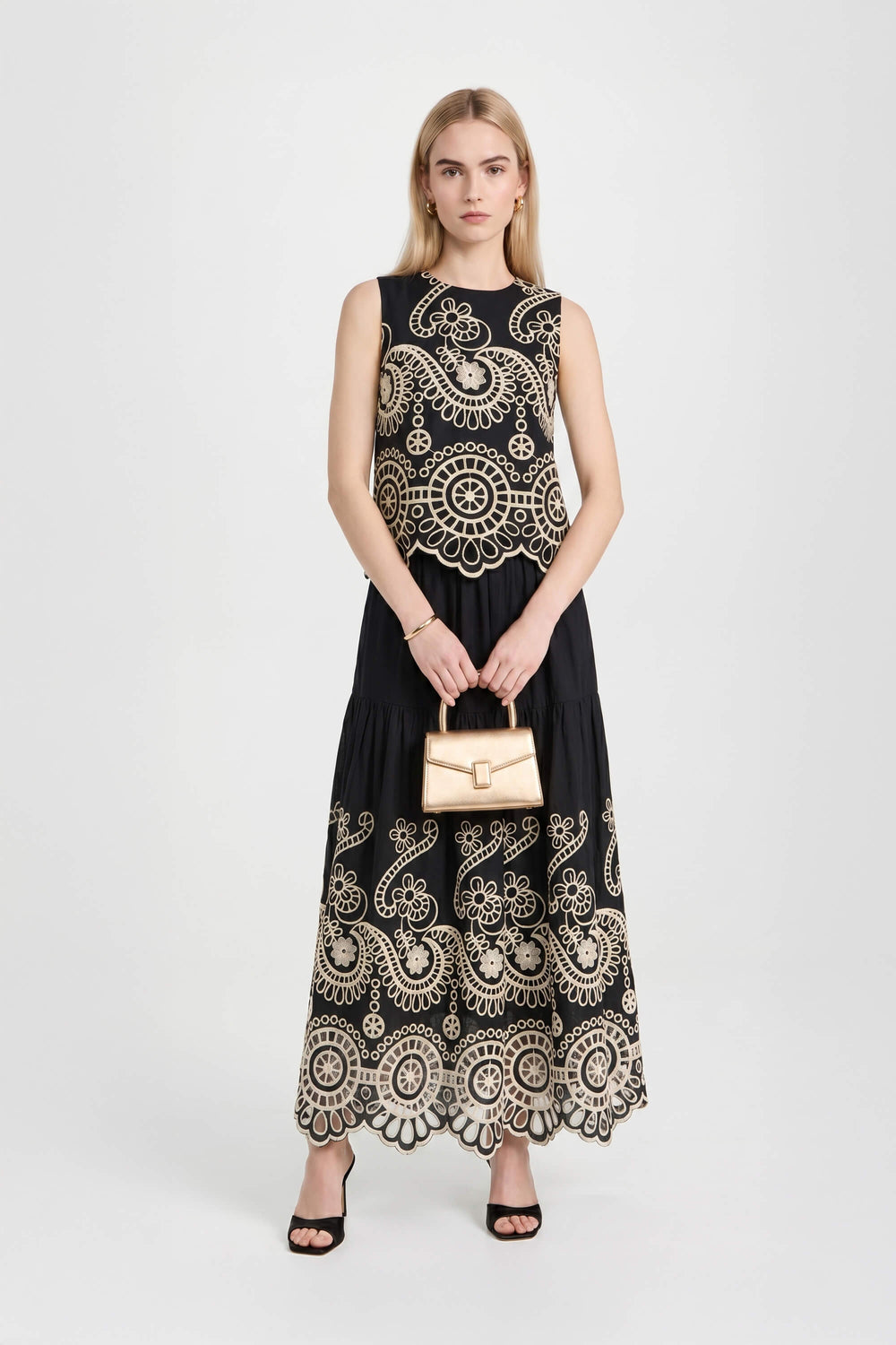 Beatrice Sleeveless Eyelet Top