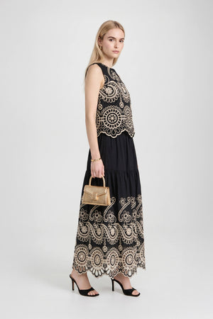 Beatrice Sleeveless Eyelet Top