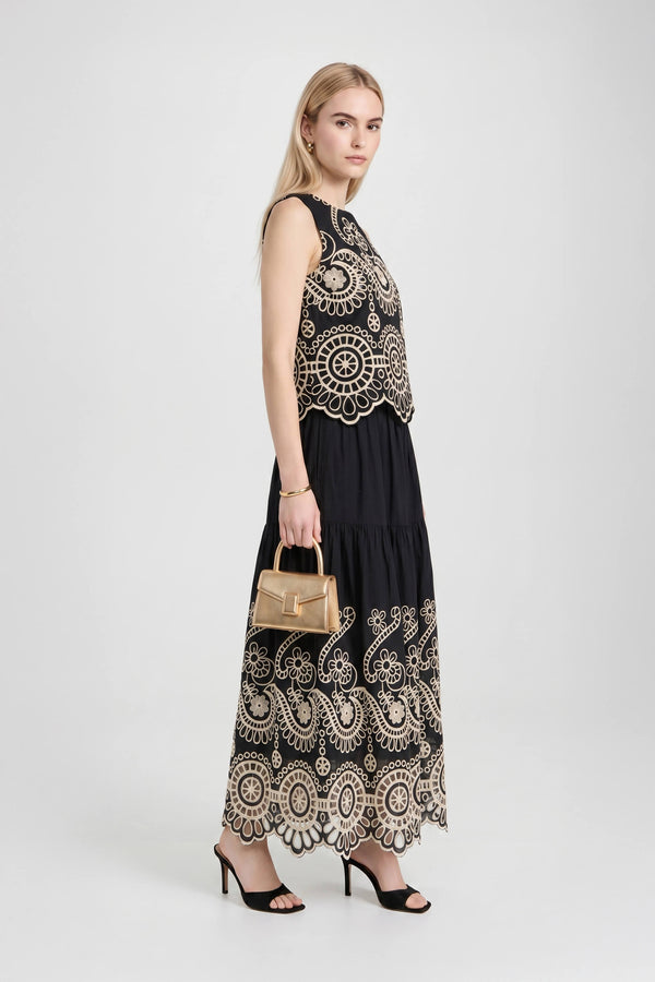Beatrice Sleeveless Eyelet Top