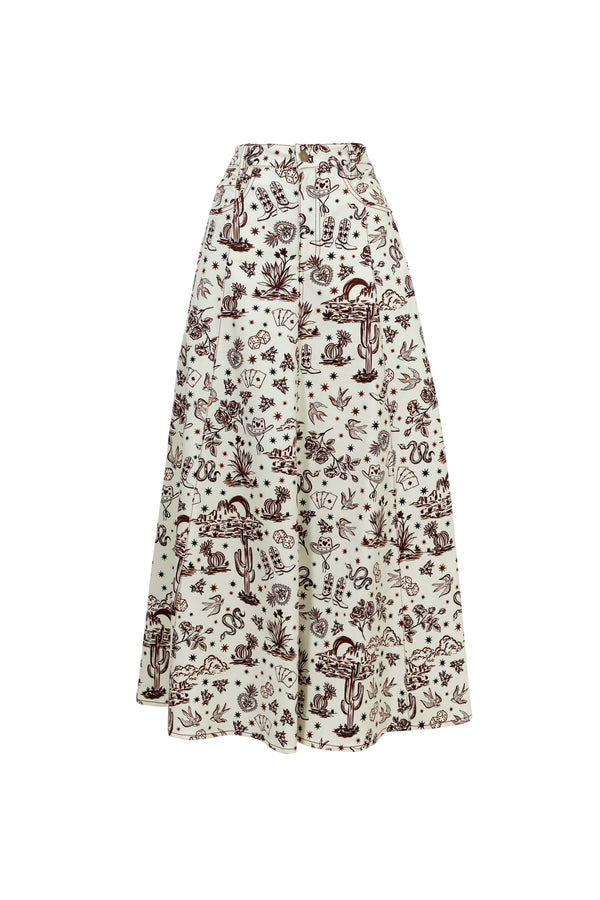 Cassandra High-Waist A-Line Falda Larga 740987