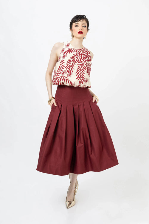 Africa Pleated Midi Falda 740958
