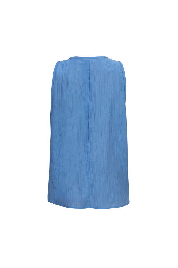 Valeria Asymmetric Halter Sleeveless Blusa 752866