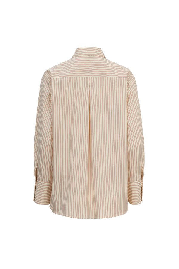 Adelina Ruffle-Trim Striped Camisa 752934