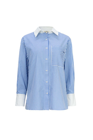 Camila Contrast-Cuff Oversized Camisa 752944