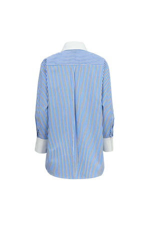 Camila Contrast-Cuff Oversized Camisa 752944