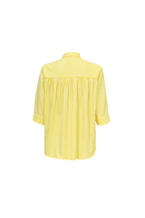 Julieta Tie-Neck 3/4-Sleeve Blusa