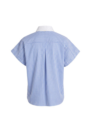 Nadia Striped Contrast Collar Camisa 752955 DEN