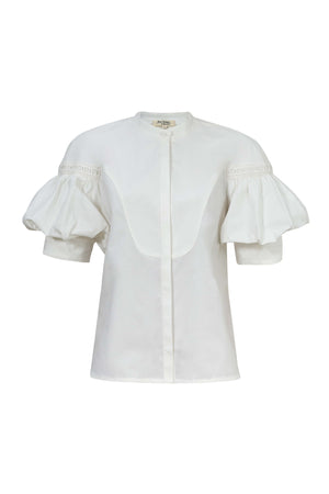 Nadia Asymmetric Crossover-Front Blusa 752963BCO