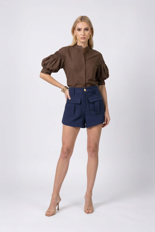 Nadia Asymmetric Crossover-Front Blusa 752963 CAF