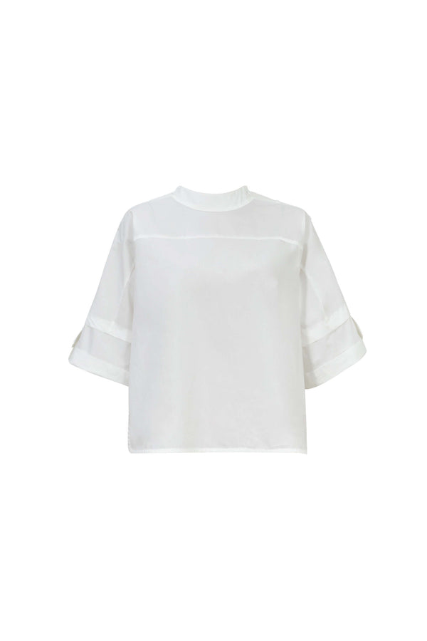 Amira Keyhole High-Neck Blusa 752964 HUE
