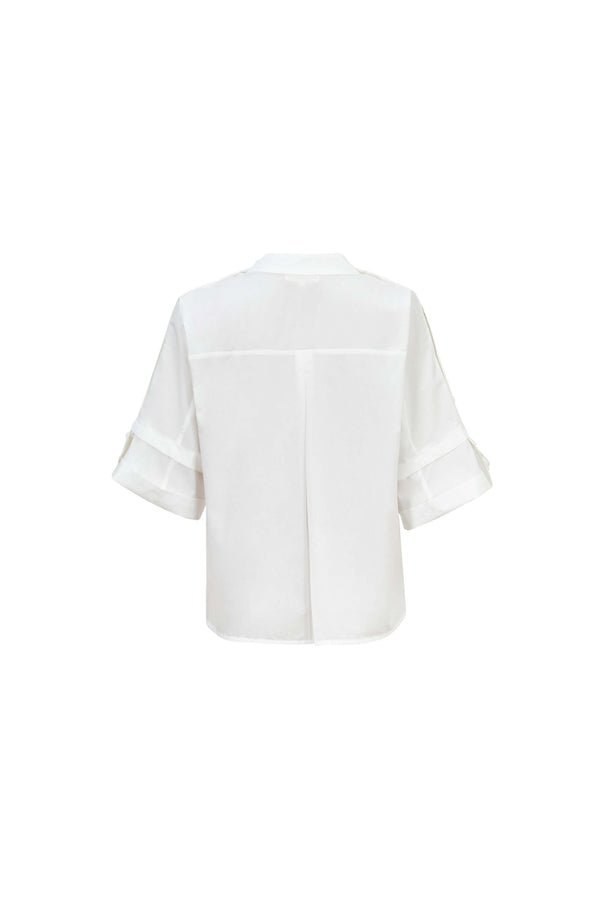 Amira Keyhole High-Neck Blusa 752964 HUE