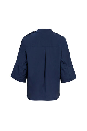 Amira Keyhole High-Neck Blusa 752964MAR