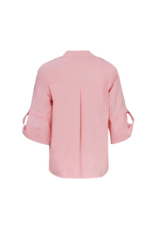 Amira Keyhole High-Neck Blusa 752964ROS