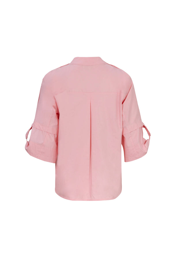 Amira Keyhole High-Neck Blusa 752964ROS