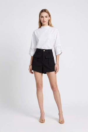 Amira Keyhole High-Neck Blusa 752964 HUE