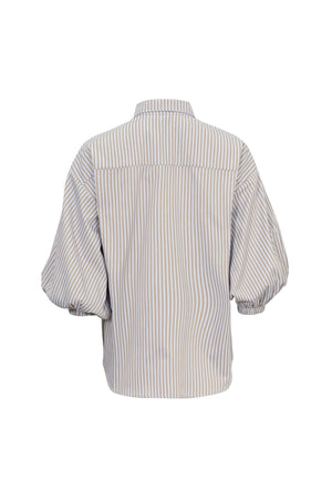 Lucia Puff-Sleeve Button-Down Camisa 752977PER