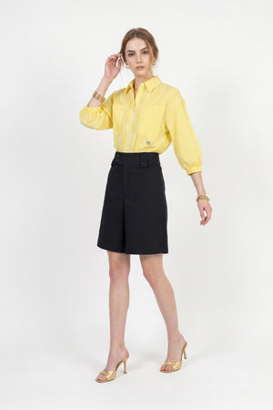 Lucia Puff-Sleeve Button-Down Camisa 752977AMA