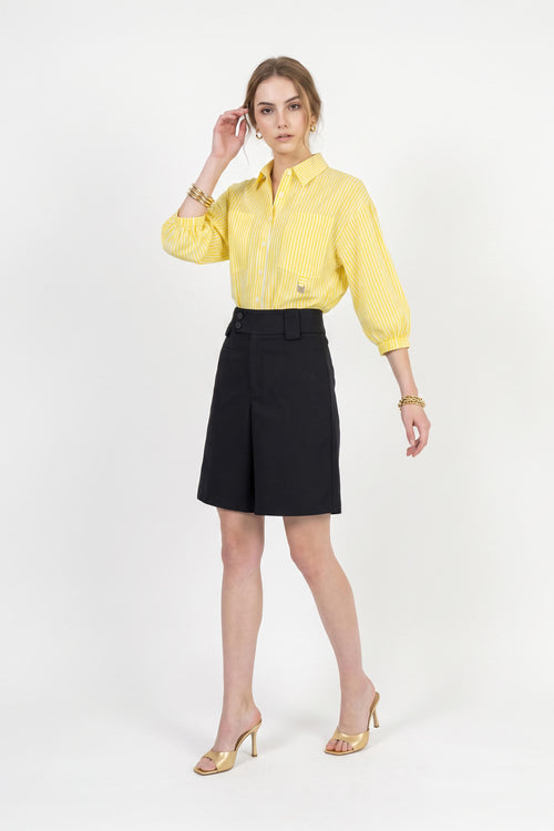 Lucia Puff-Sleeve Button-Down Camisa 752977AMA