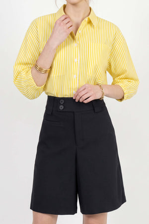Lucia Puff-Sleeve Button-Down Camisa 752977AMA