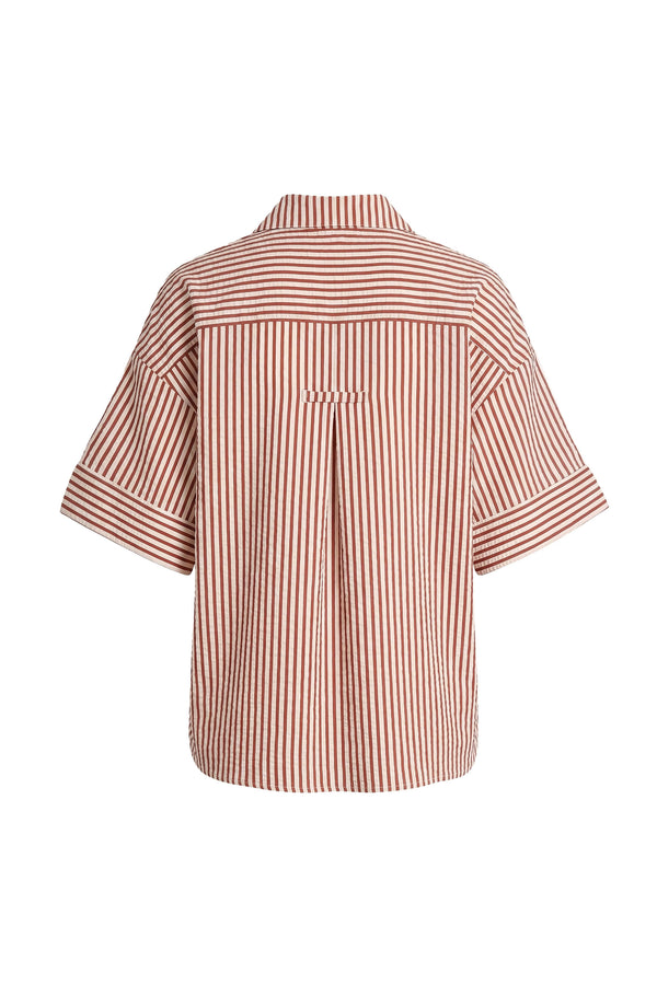 Alexa Striped Short Sleeve Blusa 752982 LAD