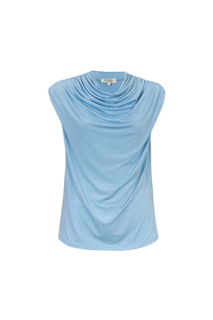 Martina Cowl-Neck Sleeveless Blusa 752993