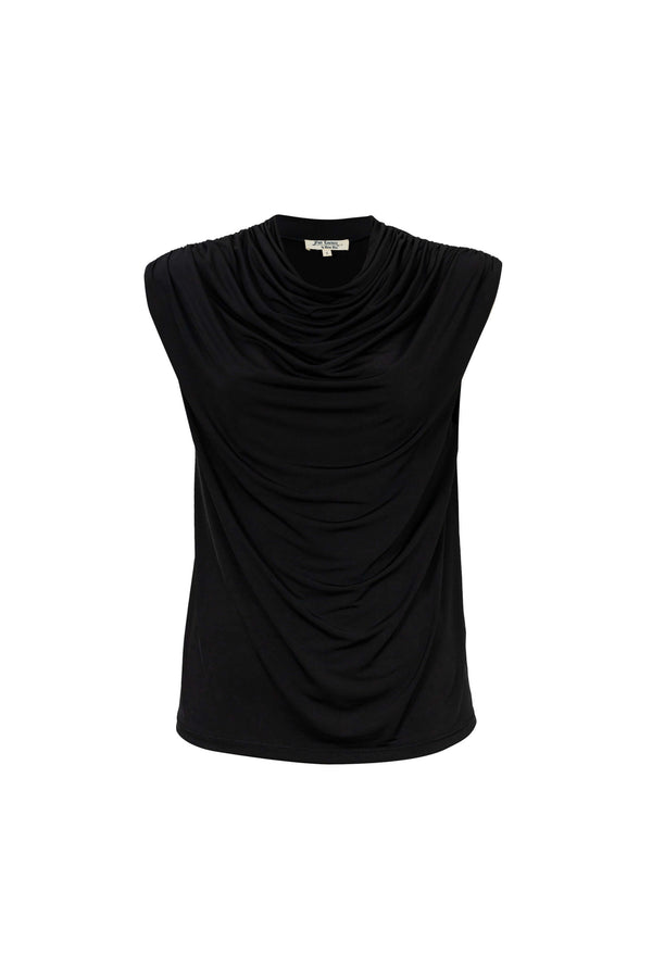Martina Cowl-Neck Sleeveless Blusa 752993