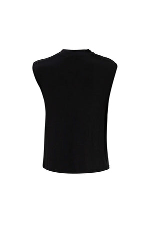 Martina Cowl-Neck Sleeveless Blusa 752993