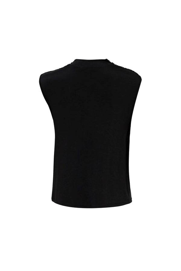 Martina Cowl-Neck Sleeveless Blusa 752993