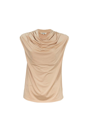 Martina Cowl-Neck Sleeveless Blusa 752993