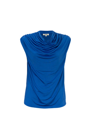 Martina Cowl-Neck Sleeveless Blusa 752993
