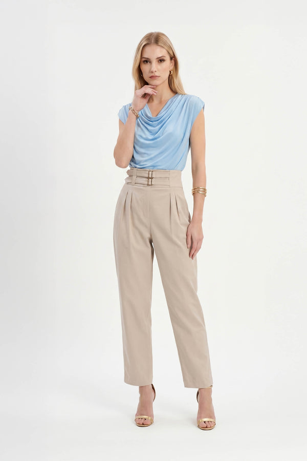 Martina Cowl-Neck Sleeveless Blusa 752993