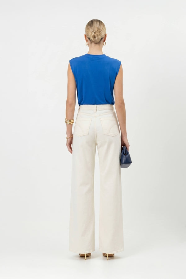 Martina Cowl-Neck Sleeveless Blusa 752993