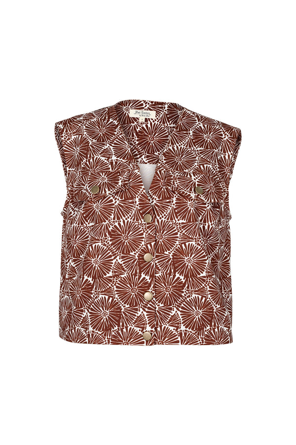 Gala Printed Buttoned Chaleco 753000 CAF