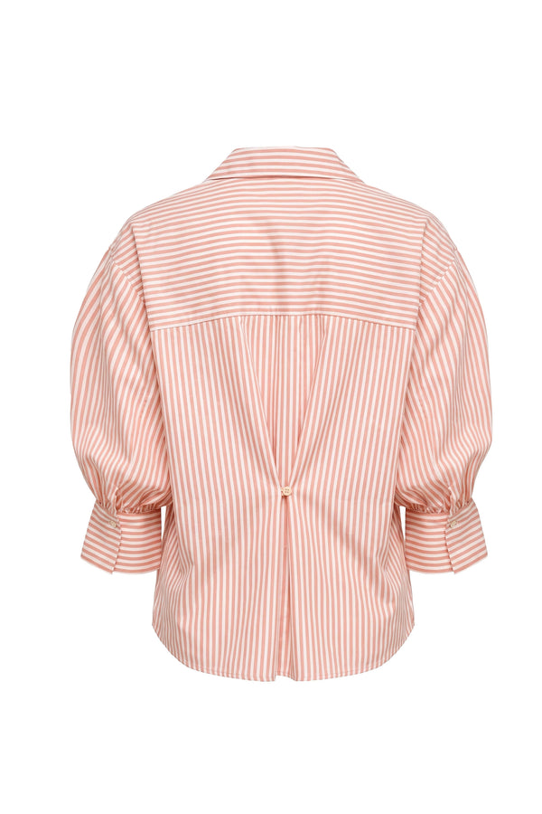 Gala Striped Puff Sleeve Camisa 753011 ROS