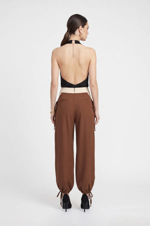 Cassandra Contrast Waistband Drawstring Balloon Pantalón 532182 COG