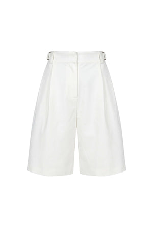 Olimpia High-Waist Pleated Bermudas (Solo Bermuda) 830047 HUE