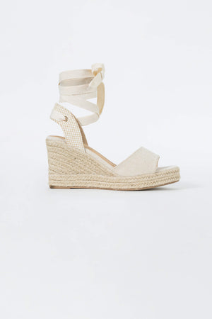 Inés Lace-Up Wedge Sandalias