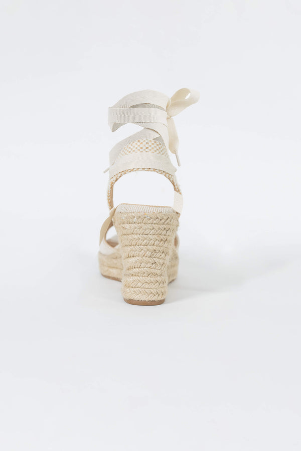 Inés Lace-Up Wedge Sandalias
