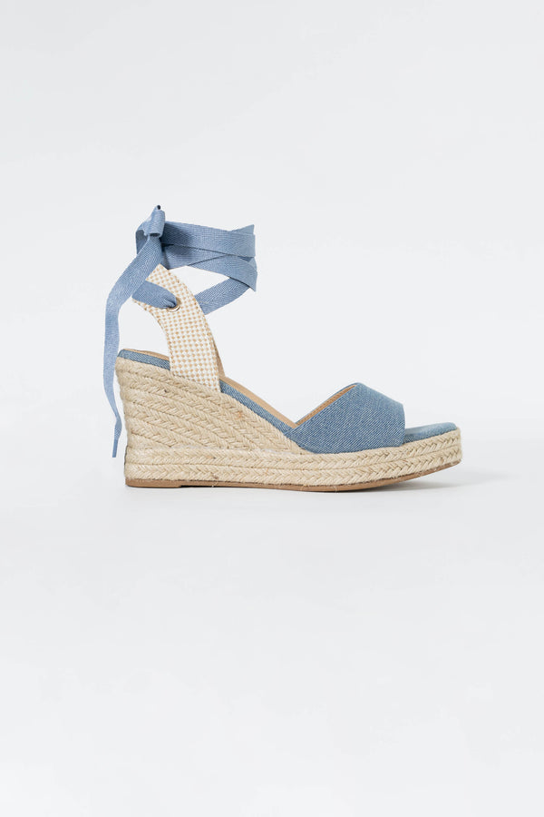 Inés Lace-Up Wedge Sandalias